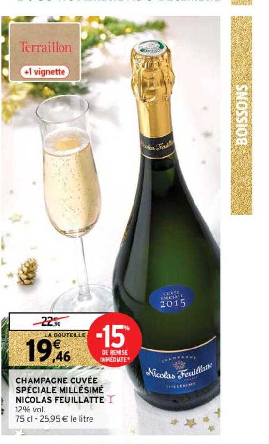 champagne cuvée spéciale millésimé nicolas feuillatte