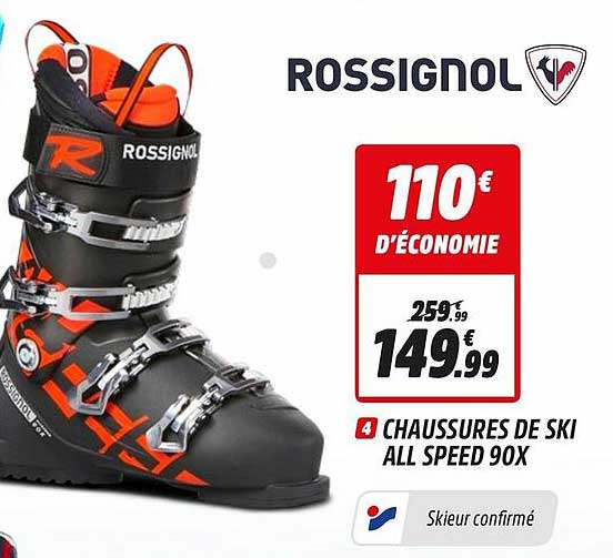 chaussures de ski all speed 90x rossignol