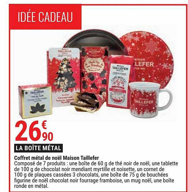 coffret métal de noël maison taillefer