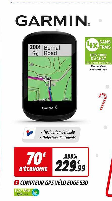 compteur gps vélo edge 530 garmin