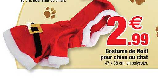 costume de noël pour chien ou chat