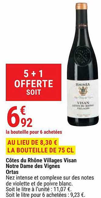 côtes du rhône villages visan notre dame des vignes ortas