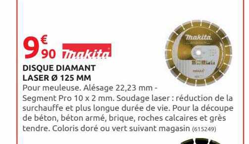 disque diamant laser ø125 mm makita