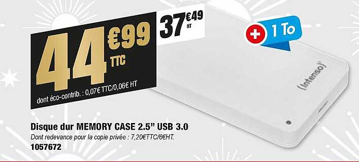 disque dur memory case 2.5" usb 3.0