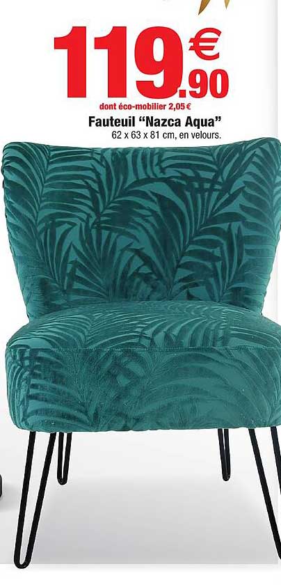 fauteuil "nazca aqua"