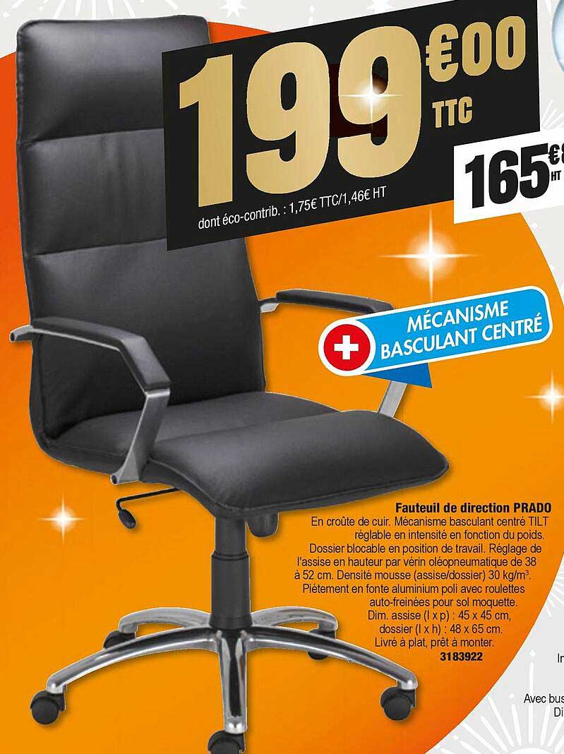 fauteuil de direction prado