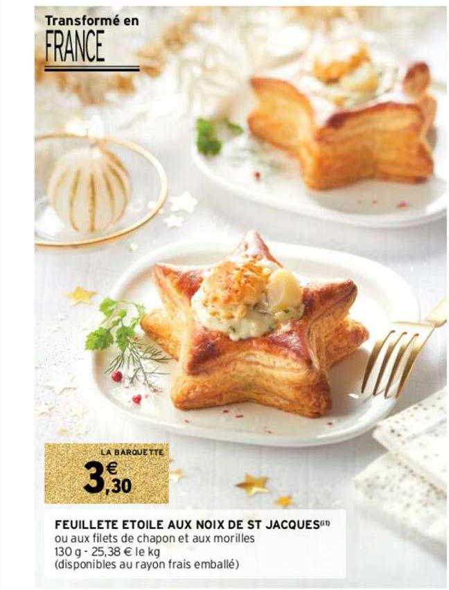 feuilleté étoile aux noix de st jacques