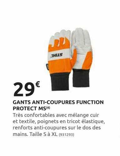 gants anti-coupures function protect ms