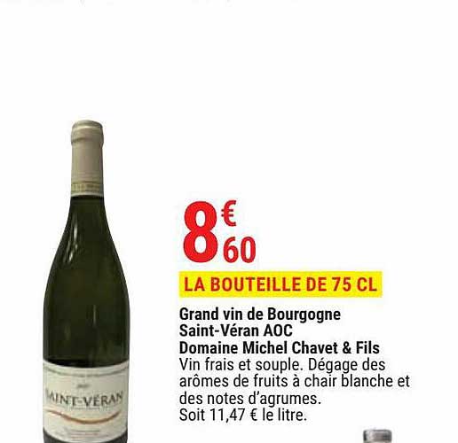 grand vin de bourgogne saint-véran aoc domaine michel chavet & fils