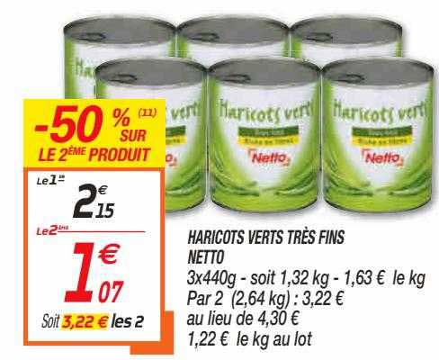 haricots verts très fins netto