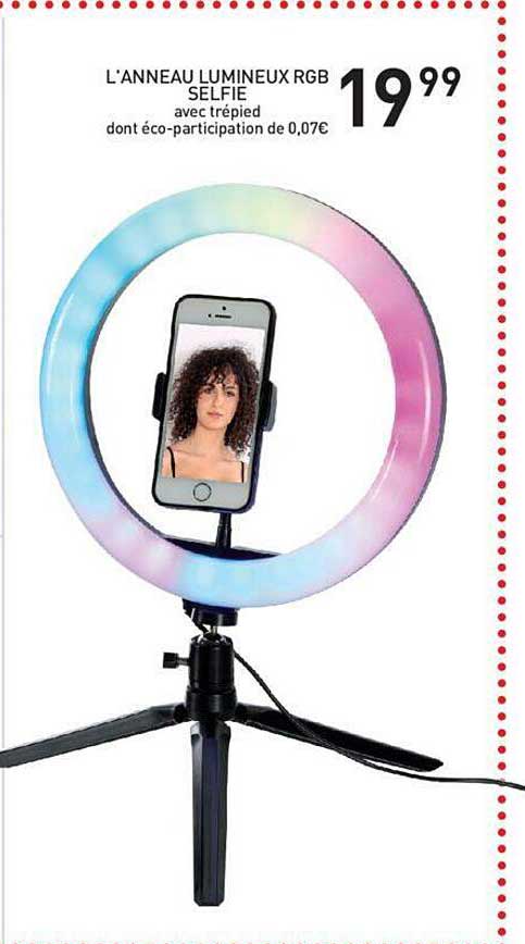 l'anneau lumineux rgb selfie