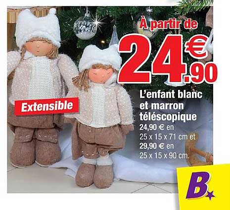 l'enfant blanc et marron téléscopique