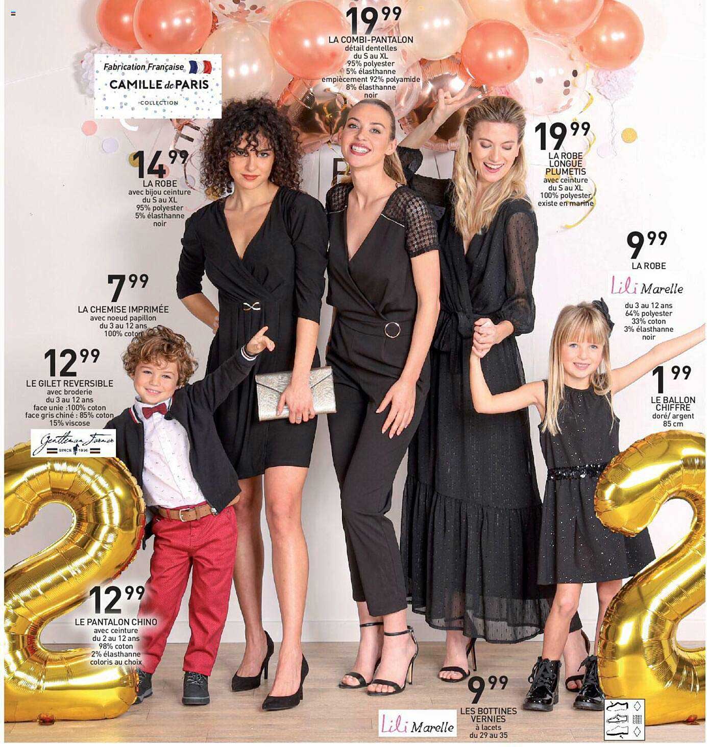 La Robe, La Chemise Imprimée, Le Gilet Réversible, Le Pantalon Chino, Les Bottines, Le Ballon Chiffre, La Robe La Robe Longue Plumetis, La Combi Pantalon