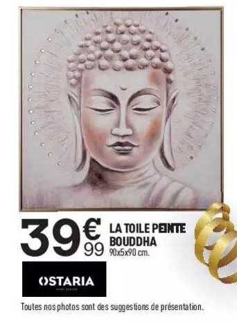 la toile peinte bouddha