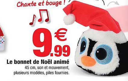 le bonnet de noël animé