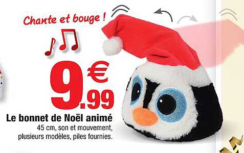 le bonnet de noël animé