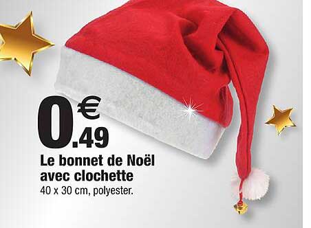 le bonnet de noël avec clochette