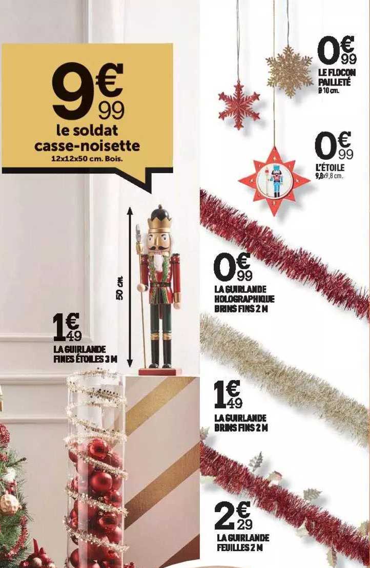 le flocon pailleté, l'étoile, la guirlande holographique bruns fins 2 m, la guirlande fines étoiles 3m, la guirlande brun fins 2m, la guirlande feuilles 2 m