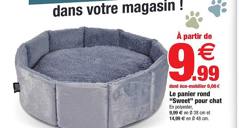 Le Panier Rond "sweet" Pour Chat
