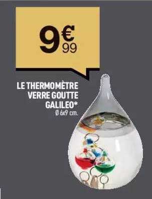 le thermomètre verre goutte galileo
