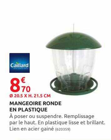 Mangeoire Ronde En Plastique Caillard