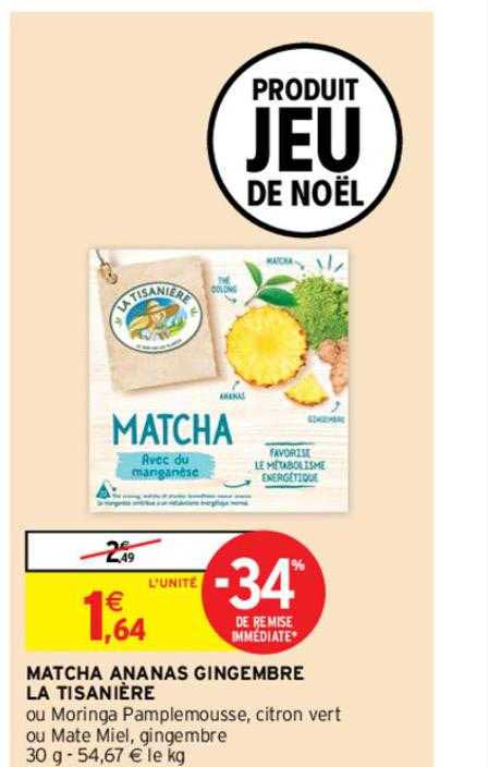 Matcha Ananas Gingembre La Tisanière