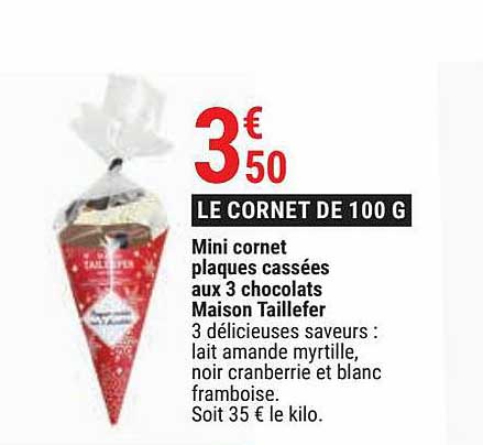 mini cornet plaques cassées aux 3 chocolats maison taillefer
