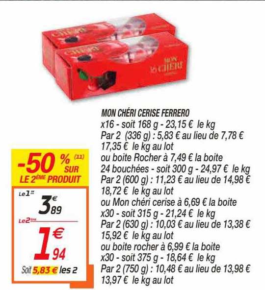 mon chéri cerise ferrero