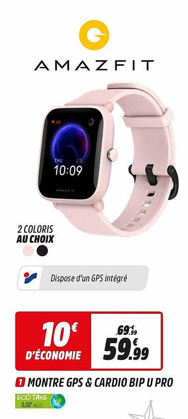 montre gps & cardio bip u pro