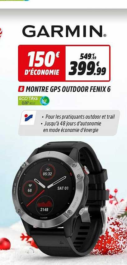 montre gps outdoor fenix 6
