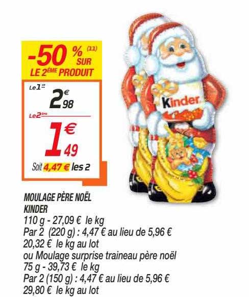 moulage père noël kinder