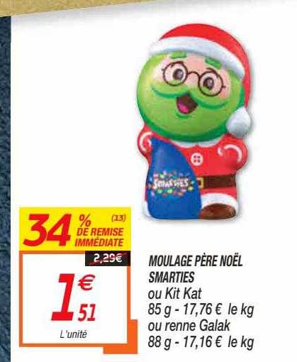 moulage père noël smarties