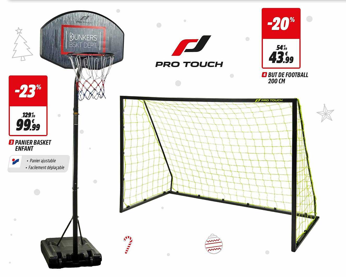 panier basket enfant pro touch, but de football 200cm