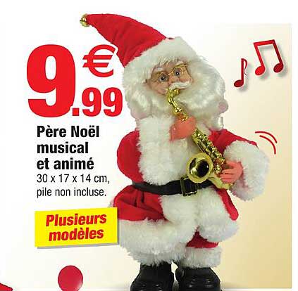 père noël musical et animé