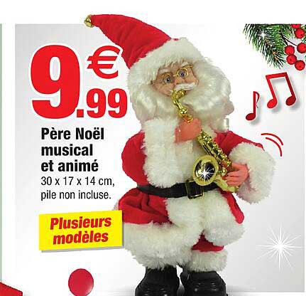 père noël musical et animé