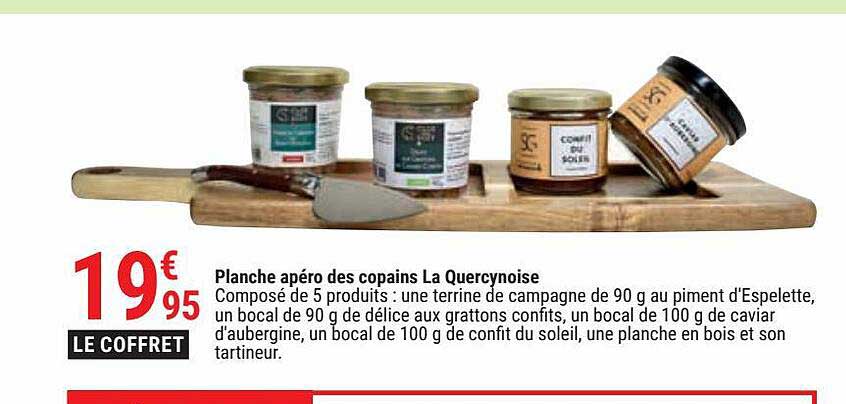 planche apéro des copains la quercynoise