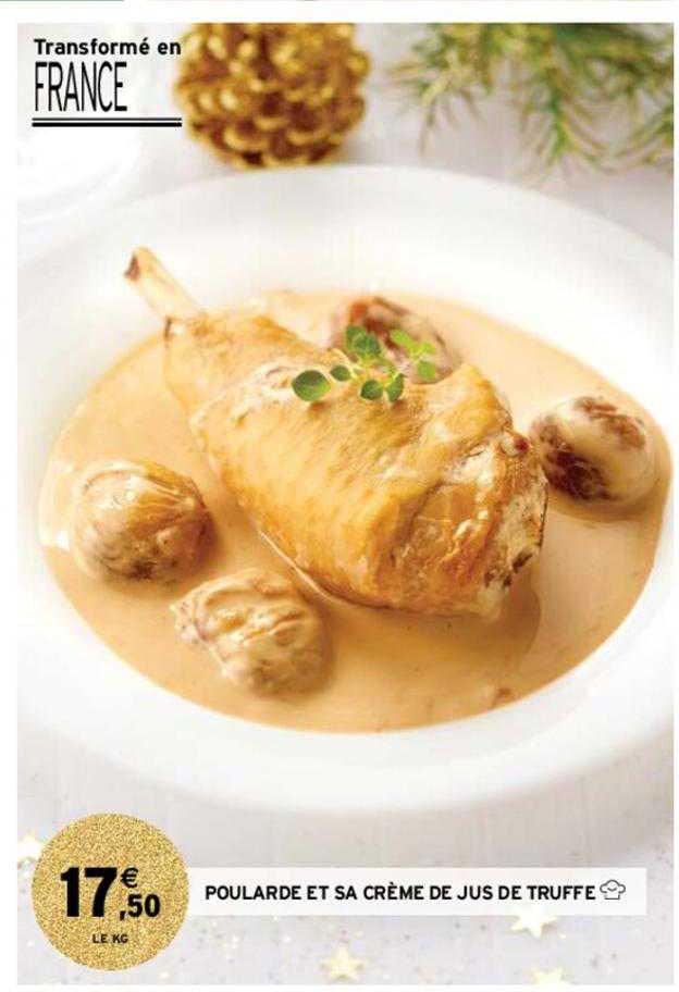 poularde et sa crème de jus de truffe