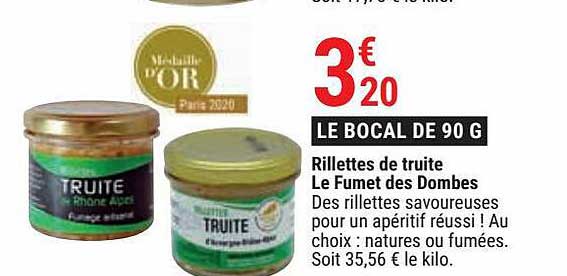 rillette de truite le fumet des dombes