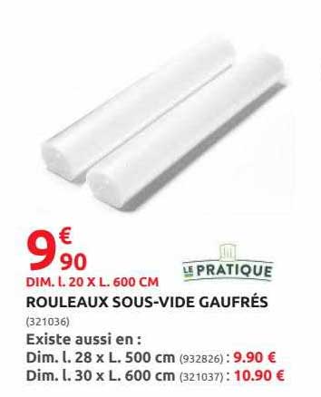 rouleaux sous-vide gaufrés le pratique