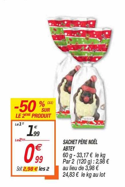sachet père noël abtey