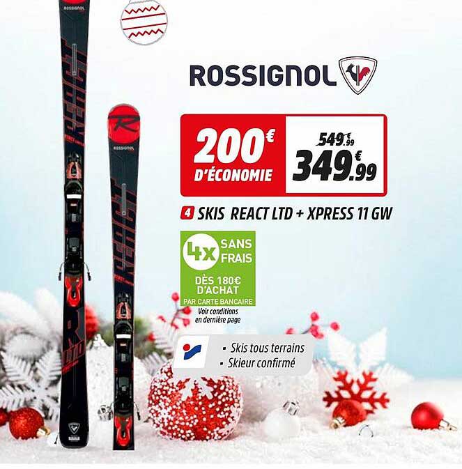 skis react ltd + xpress 11 gw rossignol