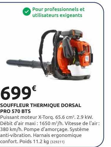 souffleur thermique dorsal pro 570 bts