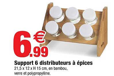 support 6 distributeurs à épices