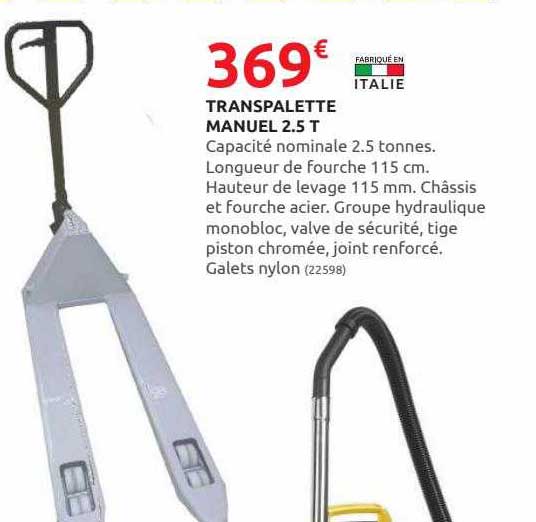 transpalette manuel 2.5 t