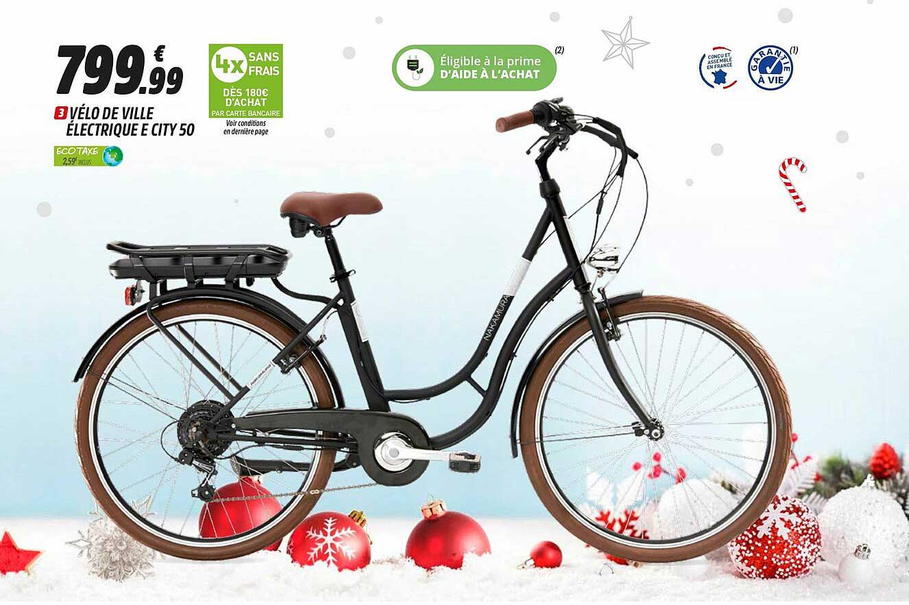 vélo de ville électrique e city 50