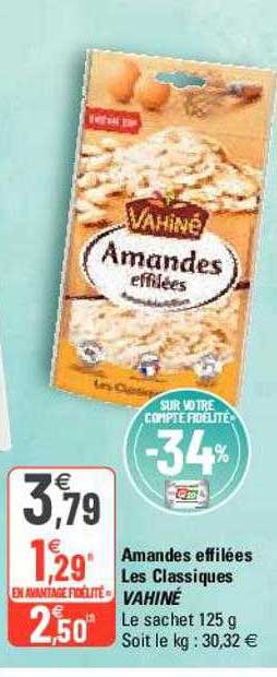 amandes effilées les classiques vahiné
