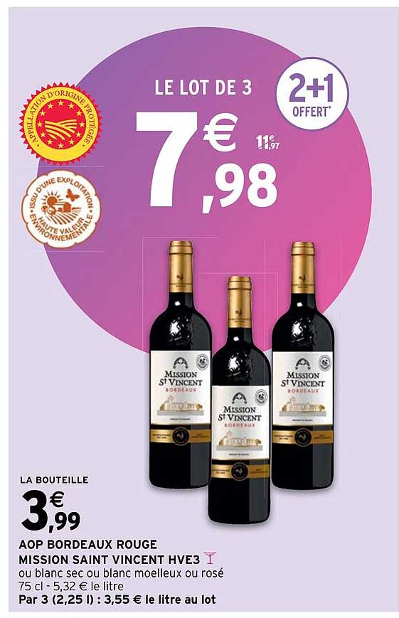 Aop Bordeaux Rouge Mission Saint Vincent Hve3