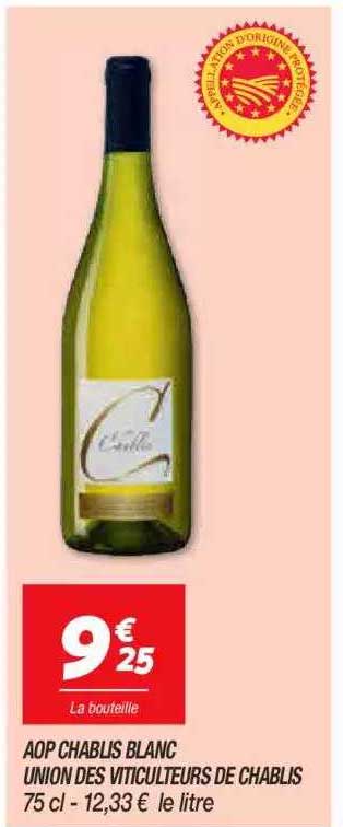 aop chablis blanc union des viticulteurs de chablis