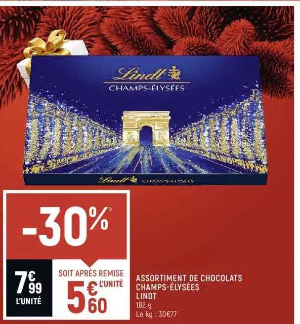 assortiment de chocolats champs-élysées lindt