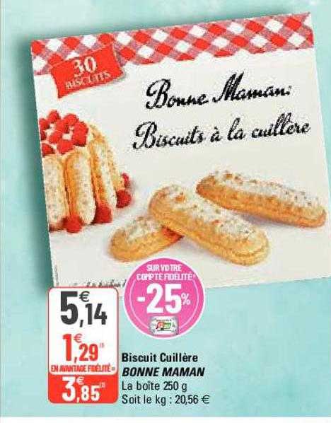 biscuit cuillère bonne maman